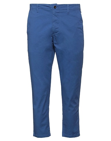 MANUEL RITZ Casual pants Slate blue 97% Cotton, 3% Elastane