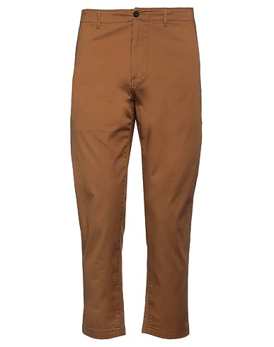 MANUEL RITZ Casual trouser Brown 97% Cotton, 3% Elastane