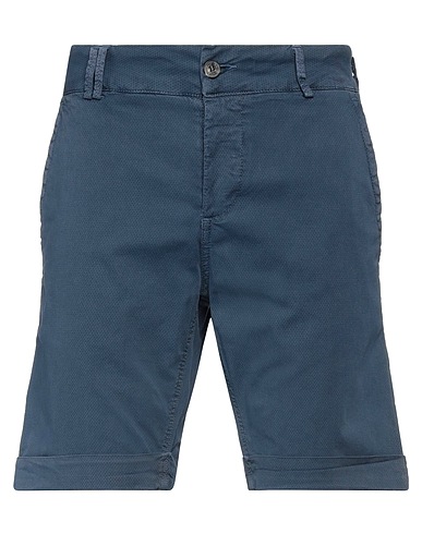 GAUDÌ Shorts & Bermuda Slate blue 97% Cotton, 3% Elastane