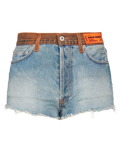 HERON PRESTON Denim shorts Blue 100% Cotton