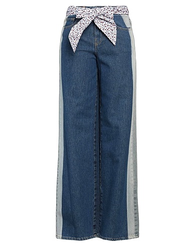 SEMICOUTURE Denim trousers Blue 100% Cotton