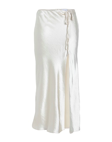 TOPSHOP Long skirt Ivory 65% Polyester, 35% Elastomultiester
