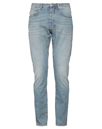 MANUEL RITZ Denim pants Blue 98% Cotton, 2% Elastane