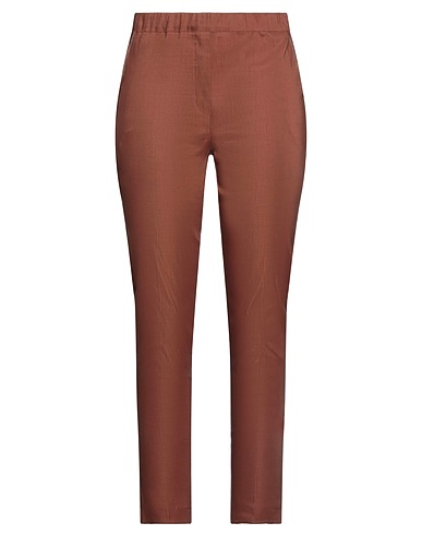 D.EXTERIOR Casual pants Brown 69% Linen, 31% Elastane