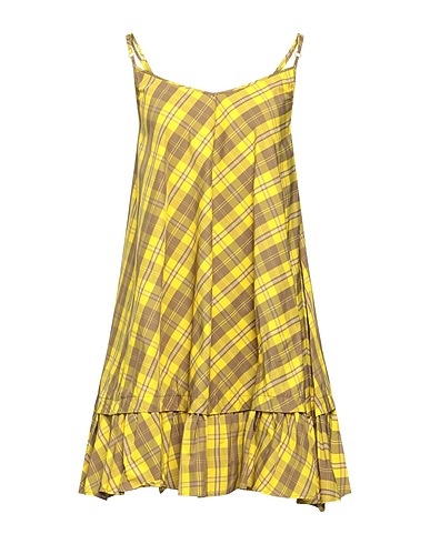ACTITUDE by TWINSET Vestito corto Giallo 100% Poliestere, PVC - Polivinilcloruro