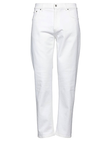 DONDUP Denim pants White 98% Cotton, 2% Elastane