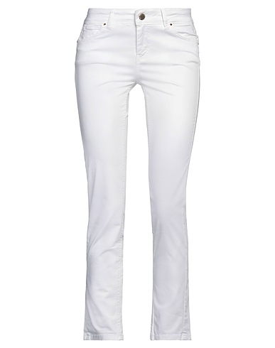 FLY GIRL Pantalone Bianco 98% Cotone, 2% Elastan