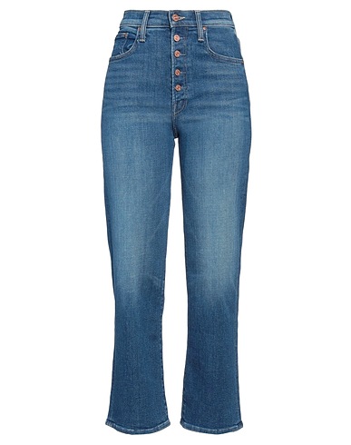 MOTHER Denim trousers Blue 95% Cotton, 4% Polyester, 1% Elastane