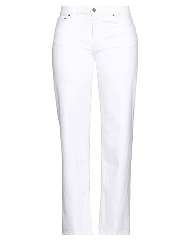 DONDUP Casual trouser White 98% Cotton, 2% Elastane