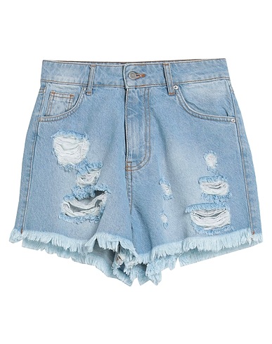 SHOPART Denim shorts Blue 100% Cotton