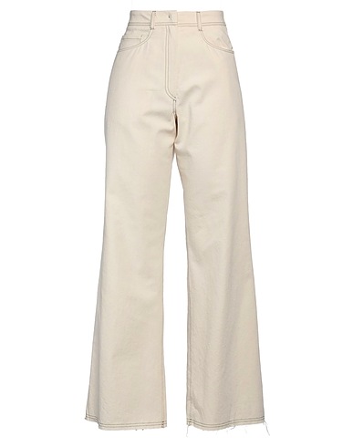 ODEEH Casual pants Beige 100% Cotton