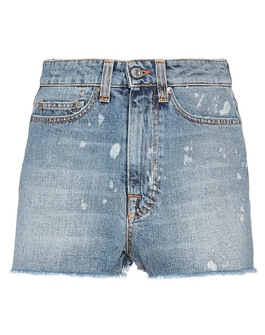 HTC Shorts jeans Blu 100% Cotone