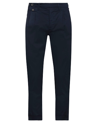 OUT/FIT Casual trouser Midnight blue 98% Cotton, 2% Silk