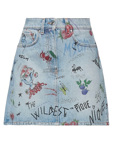 MSGM Denim skirt Blue 100% Cotton