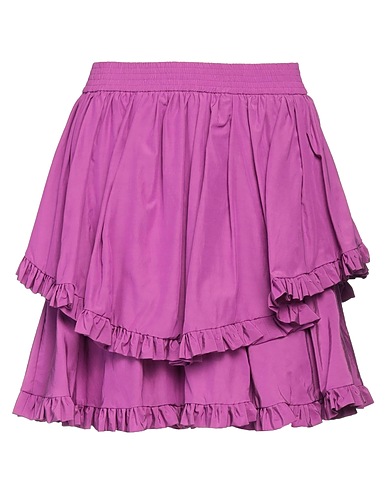 MSGM Mini skirt Plum 62% Viscose, 38% Cotton