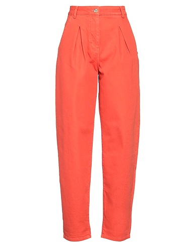 PATRIZIA PEPE Denim trousers Orange 97% Cotton, 3% Elastane