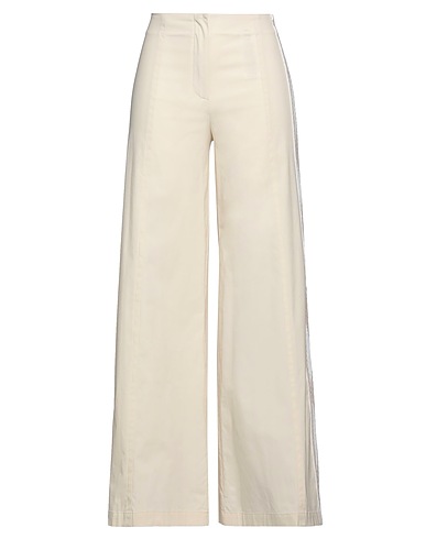 LIVIANA CONTI Casual trouser Beige 64% Cotton, 31% Polyamide, 5% Elastane, Viscose