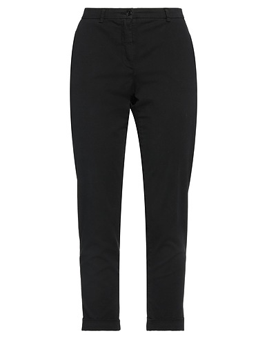 19.70 NINETEEN SEVENTY Casual trouser Black 98% Cotton, 2% Elastane