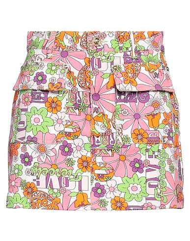 CHIARA FERRAGNI Mini skirt Pink 97% Cotton, 3% Elastane