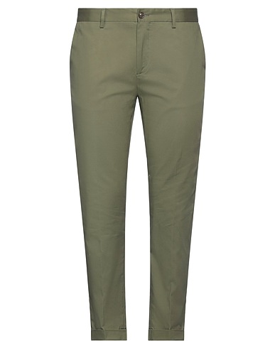 OUT/FIT Casual trouser Military green 98% Cotton, 2% Elastane
