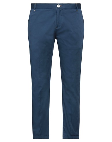 NEILL KATTER Casual trouser Navy blue 97% Cotton, 3% Elastane