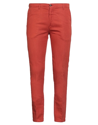 LES COPAINS Casual trouser Rust 98% Cotton, 2% Elastane