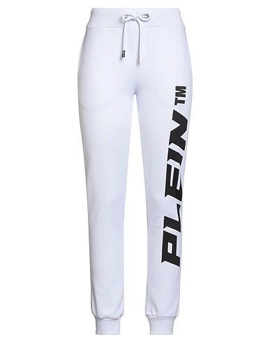 PHILIPP PLEIN Pantalone Bianco 50% Poliestere, 50% Cotone