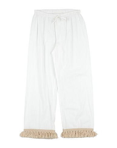 TOURISTE Casual trouser White 100% Cotton
