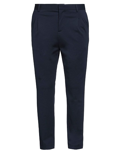 GREY DANIELE ALESSANDRINI Casual trouser Midnight blue 52% Cotton, 40% Polyamide, 8% Elastane