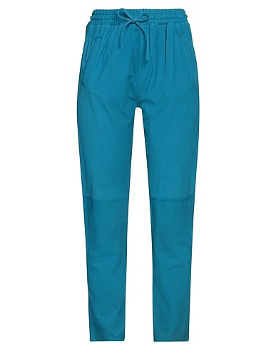 OAKWOOD Casual trouser Turquoise 100% Goat skin