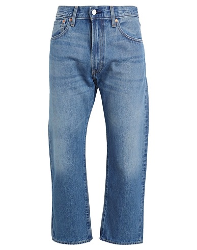LEVI'S Denim trousers 551Z STRAIGHT CROP MED INDIGO - WORN IN
 Blue 100% Cotton