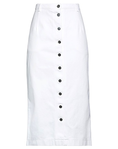 RAF SIMONS Denim skirt White 100% Cotton