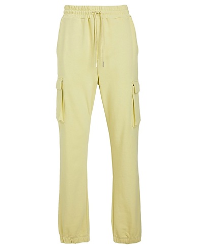 8 by YOOX Casual trouser ORGANIC COTTON PULL-ON TAPERED CARGO SWEATPANTS Light green 100% Organic cotton