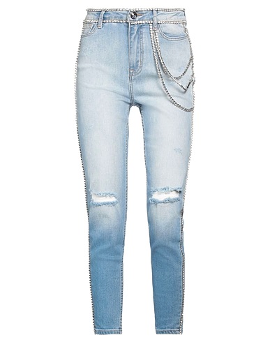 MET JEANS Denim trousers Blue 93% Cotton, 6% Polyester, 1% Elastane