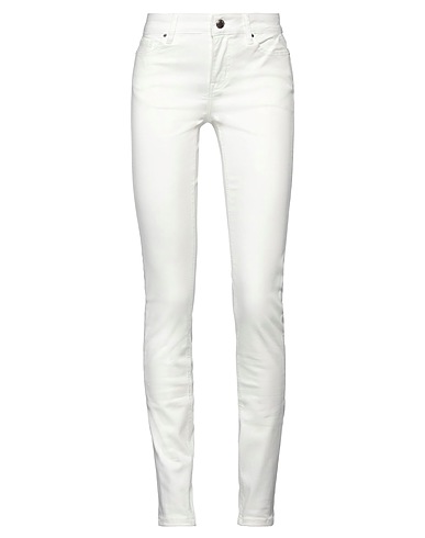 MET JEANS Denim trousers White 85% Cotton, 12% Polyester, 3% Elastane