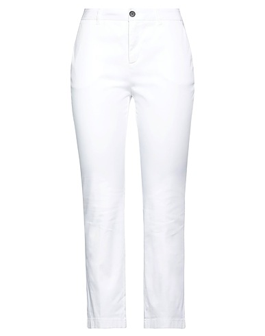 DEPARTMENT 5 Casual trouser White 97% Cotton, 3% Elastane