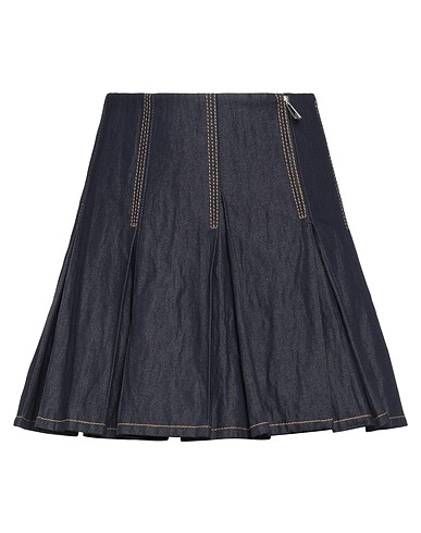 BOTTEGA VENETA Denim skirt Blue 86% Cotton, 14% Metallic fiber