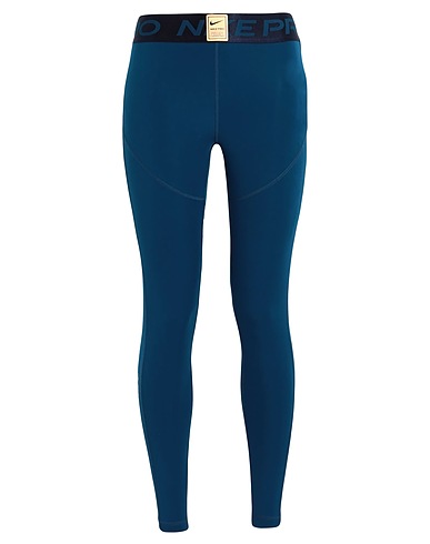 NIKE Activewear Nike Pro Dri-FIT Women's Graphic Mid-Rise Leggings
 Deep teal 83% Polyester, 17% Elastane