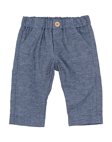 ALETTA Denim pants Blue 50% Linen, 48% Cotton, 2% Elastane