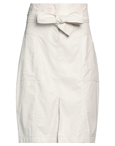 ANGELA DAVIS Midi skirt White 60% Polyurethane, 40% Viscose