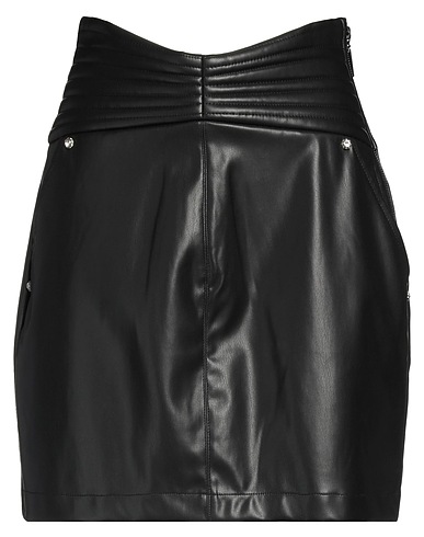 GAUDÌ Mini skirt Black 100% Polyester, Polyurethane resin