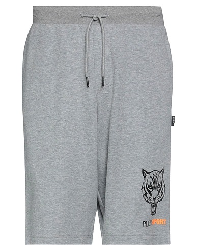 PLEIN SPORT Shorts & Bermuda Grey 52% Cotton, 48% Polyester