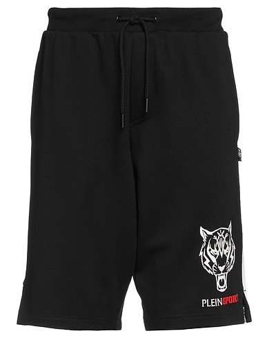 PLEIN SPORT Shorts & Bermuda Charcoal 52% Cotton, 48% Polyester