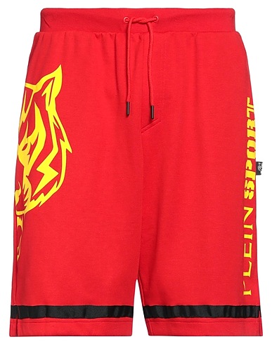 PLEIN SPORT Shorts & Bermuda Red 52% Cotton, 48% Polyester