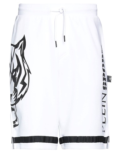 PLEIN SPORT Shorts & Bermuda White 52% Cotton, 48% Polyester