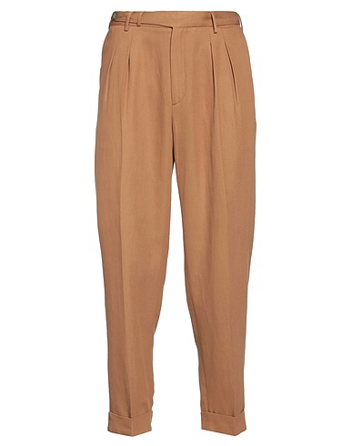 PT Torino チノパンツ キャメル レーヨン 75% / リネン 14% / コットン 11%