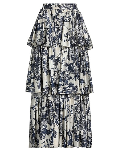 CO.GO Long skirt White 100% Silk