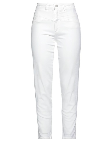 CLOSED Denim trousers White 92% Cotton, 6% Elastomultiester, 2% Elastane