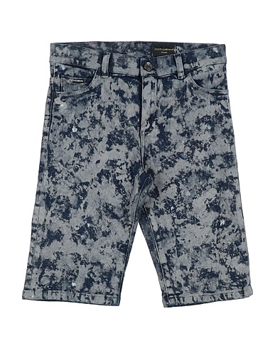 DOLCE&GABBANA Denim shorts 98% Cotton, 2% Elastane, Bovine leather