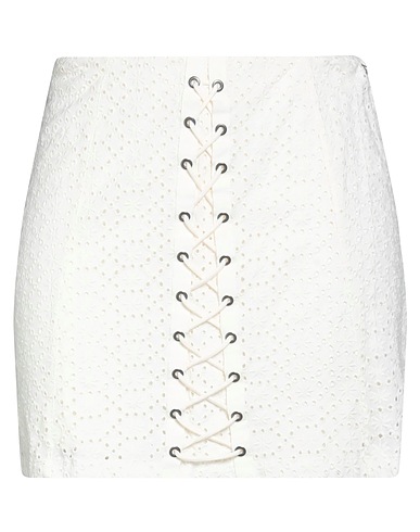 GUESS Mini skirt Ivory 100% Cotton